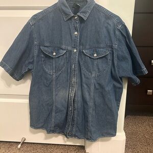 Blue Denim Short Sleeve Shirt